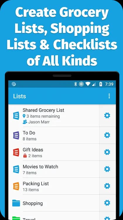 Anylist screenshot 1